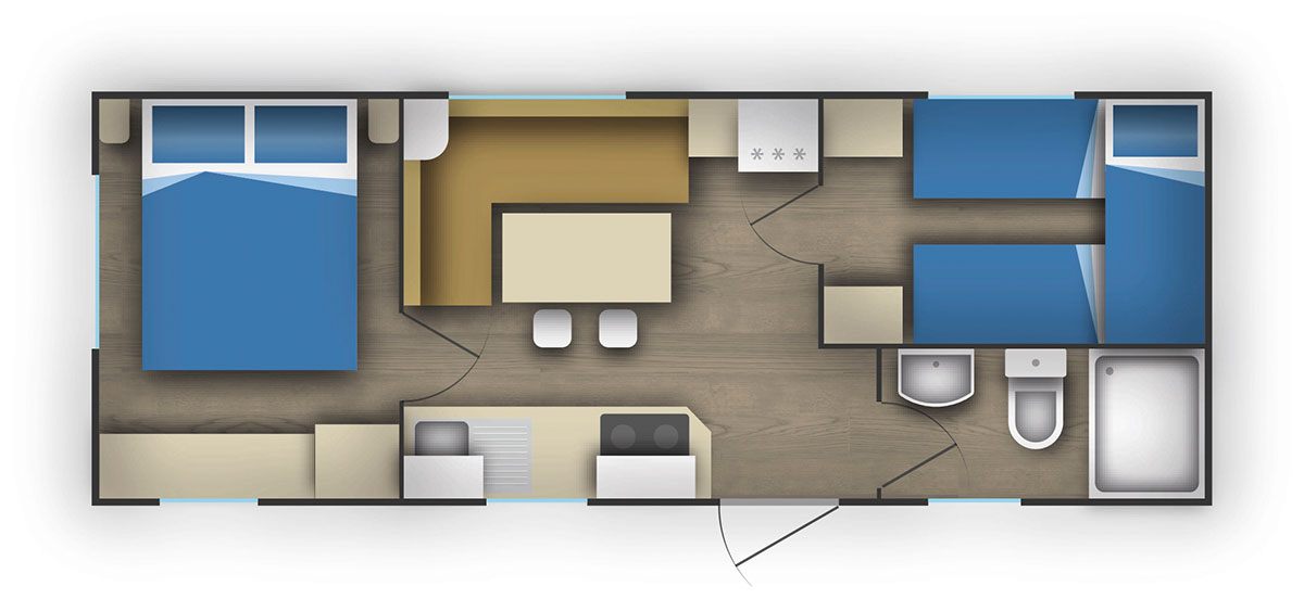 Grundriss Gebetsroither Mobilheim Modell A